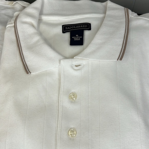 Saddlebred Men’s’ Knit White Shirt XL - Picture 3 of 5